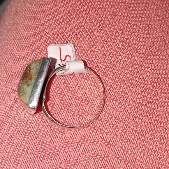 💝LUXURIOUS!/ SQUARE TORQUOISE GEMSTONE RING💕 💖 - Picture 8 of 8